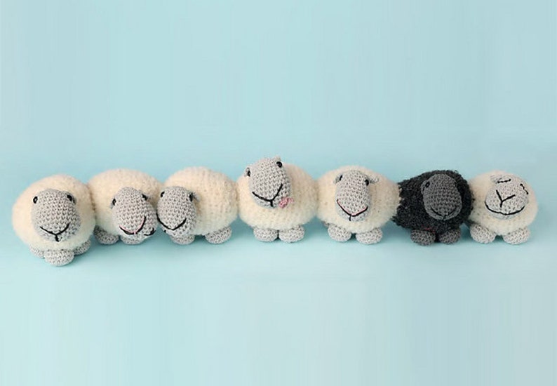 Sheep draught excluder/doorstop amigurumi crochet pdf pattern Instant download Pattern only image 3