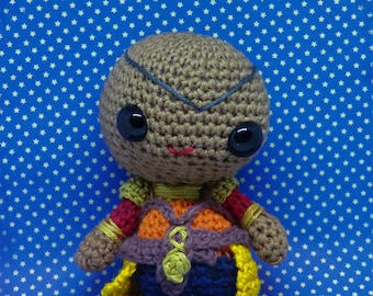 Okoye amigurumi style PDF crochet pattern inspired by Black Panther