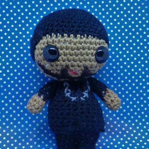 T'challa un-masked amigurumi style PDF crochet pattern inspired by Black Panther image 2