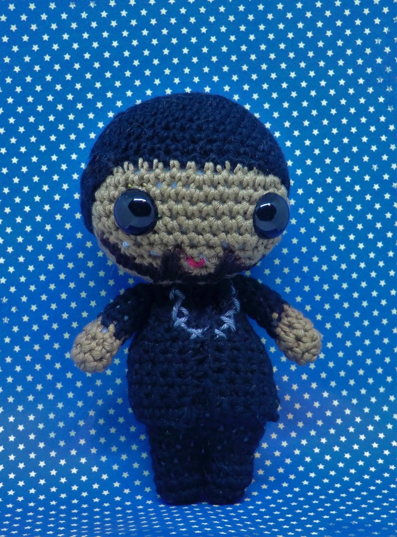 T'challa un-masked amigurumi style PDF crochet pattern inspired by Black Panther image 2