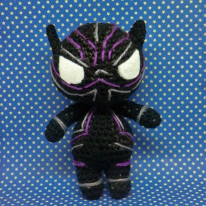 Black Panther amigurumi full set of eight PDF crochet pattern T'Challa, Okoye, Nakia, Shuri, Killmonger, Klaw image 10