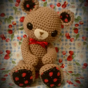 Teddy with heart amigurumi PDF crochet pattern image 4