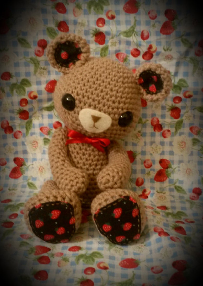 Teddy with heart amigurumi PDF crochet pattern image 4