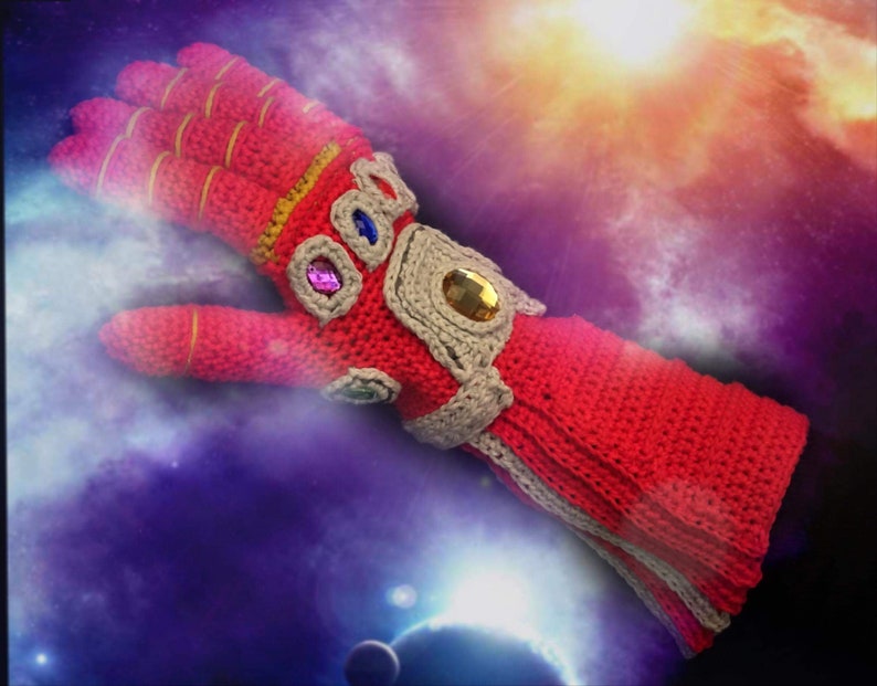 Nano gauntle PDF crochet pattern iron man infinity gauntlet end game image 6