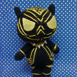 Black Panther amigurumi full set of eight PDF crochet pattern T'Challa, Okoye, Nakia, Shuri, Killmonger, Klaw image 9