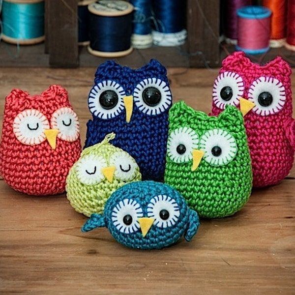 Rainbow owls amigurumi PDF crochet patterns