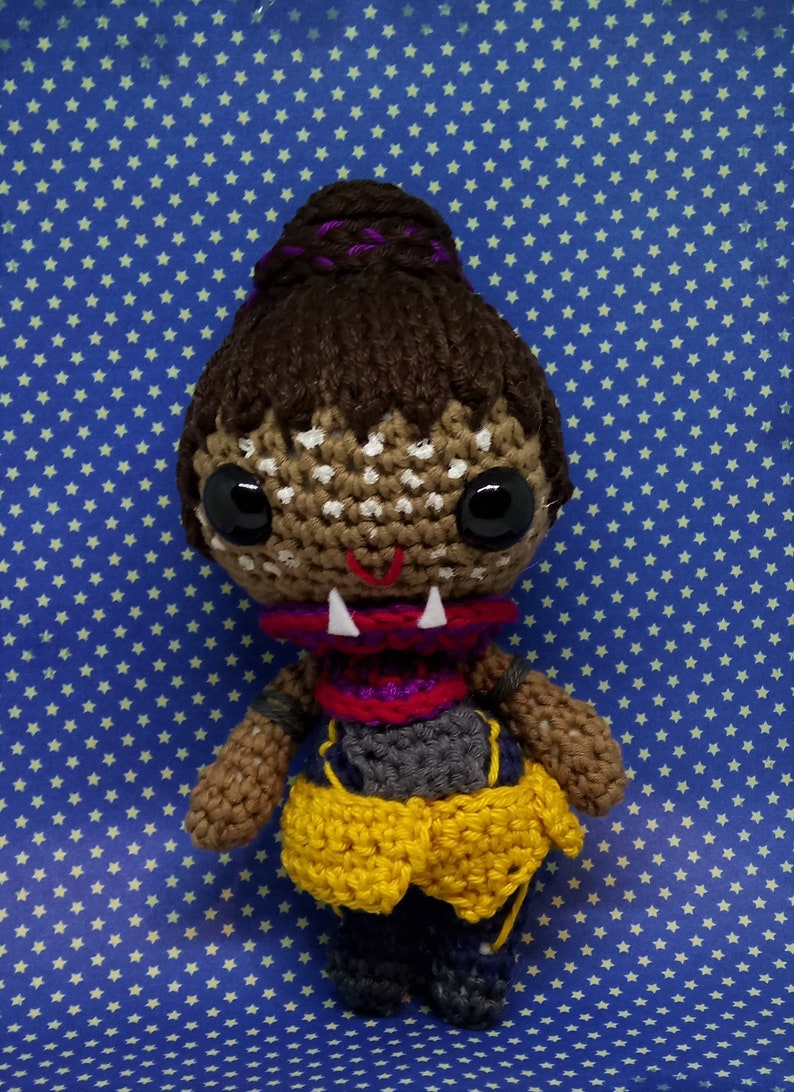 Black Panther amigurumi full set of eight PDF crochet pattern T'Challa, Okoye, Nakia, Shuri, Killmonger, Klaw image 6