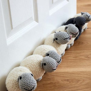 Sheep draught excluder/doorstop amigurumi crochet pdf pattern **Instant download Pattern only**