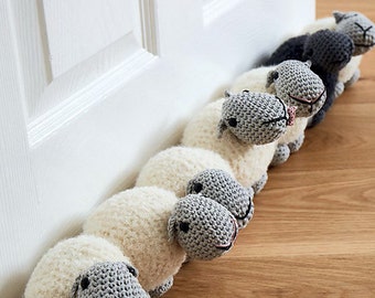 Sheep draught excluder/doorstop amigurumi crochet pdf pattern **Instant download Pattern only**