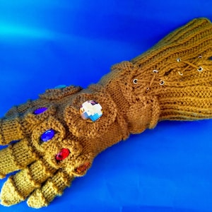 Infinity Gauntlet Knitting pattern Instant download PDF Thanos cosplay image 1