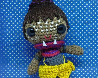 Shuri amigurumi style PDF crochet pattern inspired by Black Panther