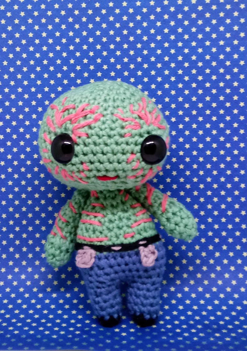Drax the destroyer amigurumi style PDF crochet pattern Inspired by Guardians of the galaxy image 1