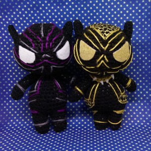 Black Panther amigurumi full set of eight PDF crochet pattern T'Challa, Okoye, Nakia, Shuri, Killmonger, Klaw image 7