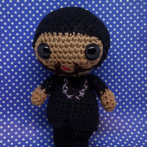 T'challa un-masked amigurumi style PDF crochet pattern inspired by Black Panther image 1