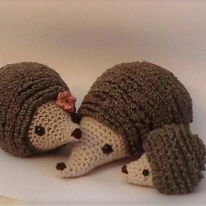 Hedgehog family amigurumi PDF crochet pattern image 2