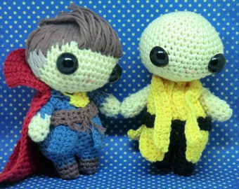 Doctor Strange and Ancient One amigurumi style PDF crochet patterns inspired by MCU