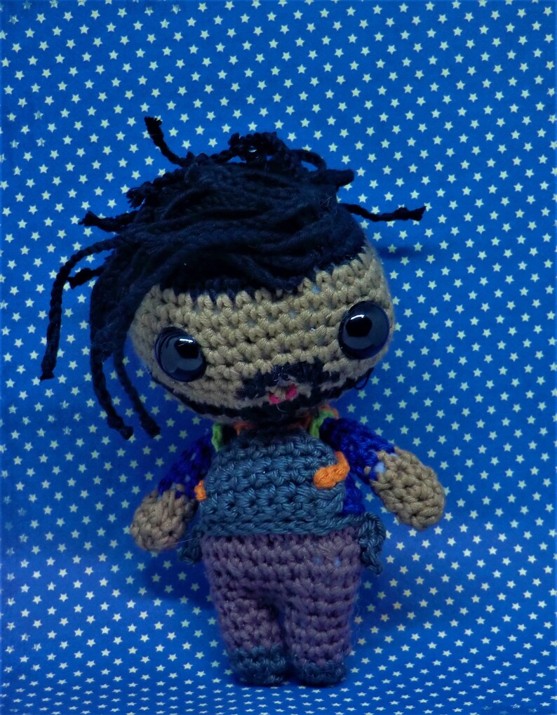 Erik Killmonger amigurumi style PDF crochet pattern inspired by Black Panther image 2