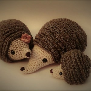 Hedgehog family amigurumi PDF crochet pattern image 3