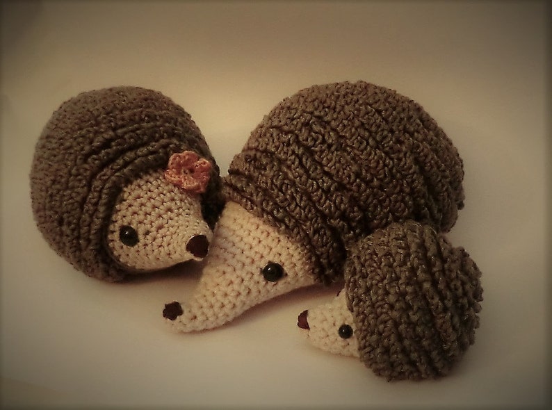 Hedgehog family amigurumi PDF crochet pattern image 3