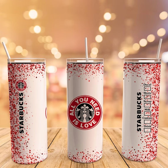 Coffee 20oz Skinny Sublimation Tumbler Valentines Love n Drinkware