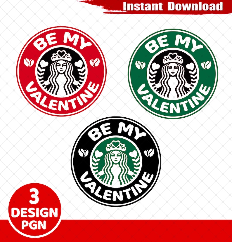 Valentine Starbucks Logos PNG Bundle Starbucks Valentine PNG Etsy