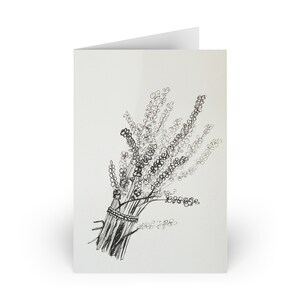 Élégantes cartes de voeux florales dessinées à la main - Lot de 1 ou 10, parfaites pour les anniversaires, les remerciements, les célébrations, les messages de sympathie et plus encore