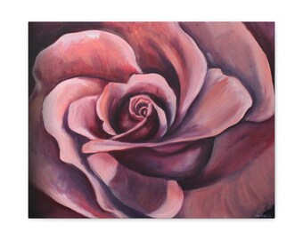 Red Rose & Musical Notes: Romantic Rose Artwork | Music Wall Art
