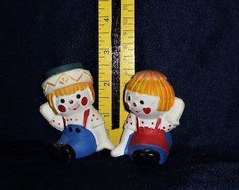 Vintage Raggedy Ann and Andy Salt and Pepper Set