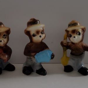 Vintage Smokey the Bear Mini Figurines Set