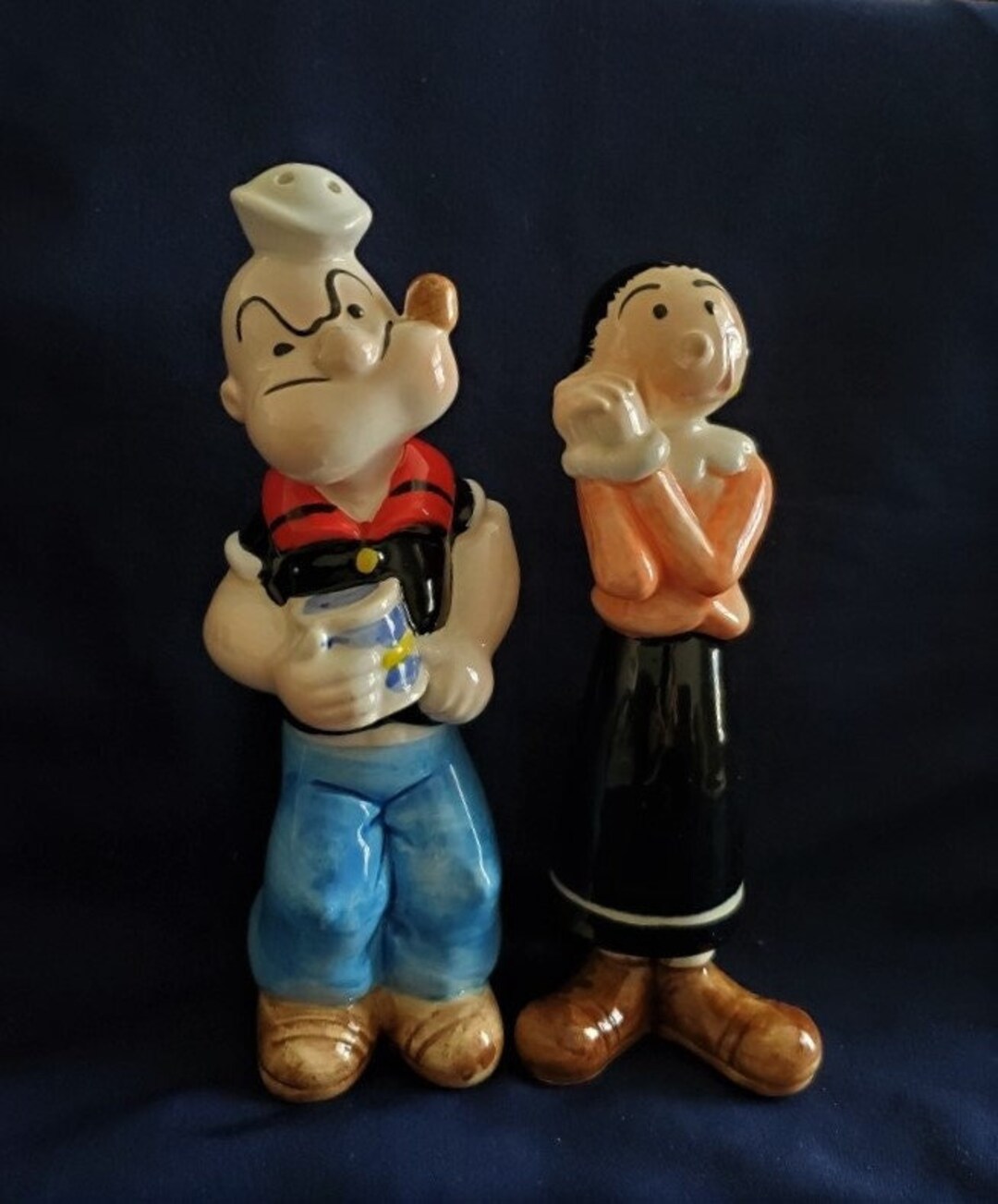 Vintage Popeye and Olive Oyl Salt and Pepper Set Etsy