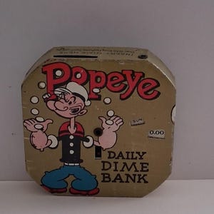 Popeye Dime Bank - Etsy