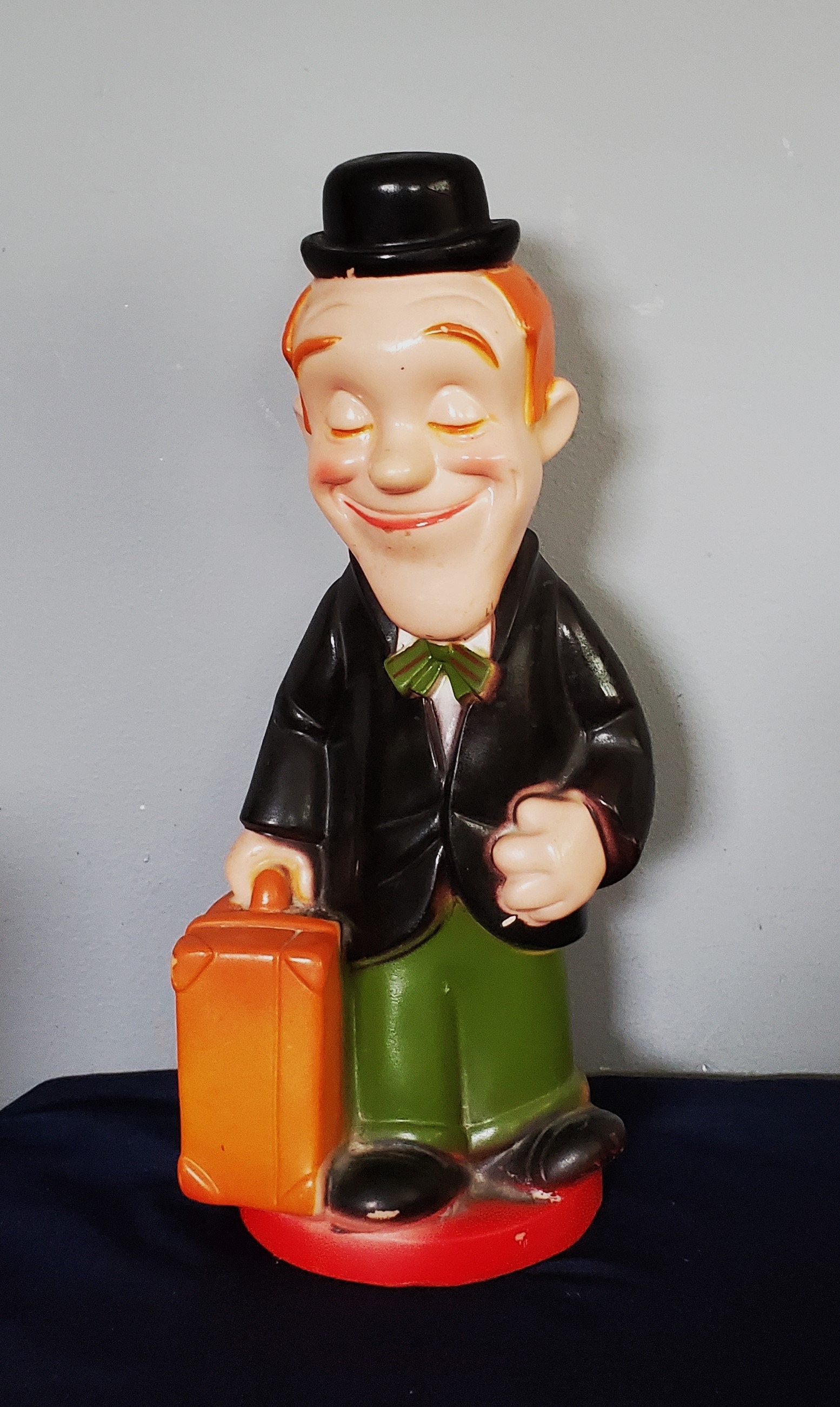 1972 PLAY PAL Laurel and Hardy ショップ 貯金箱 ソフビ 1972 PLAY