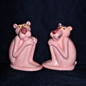 Vintage and Rare Pink Panther Salt and Pepper set image 2