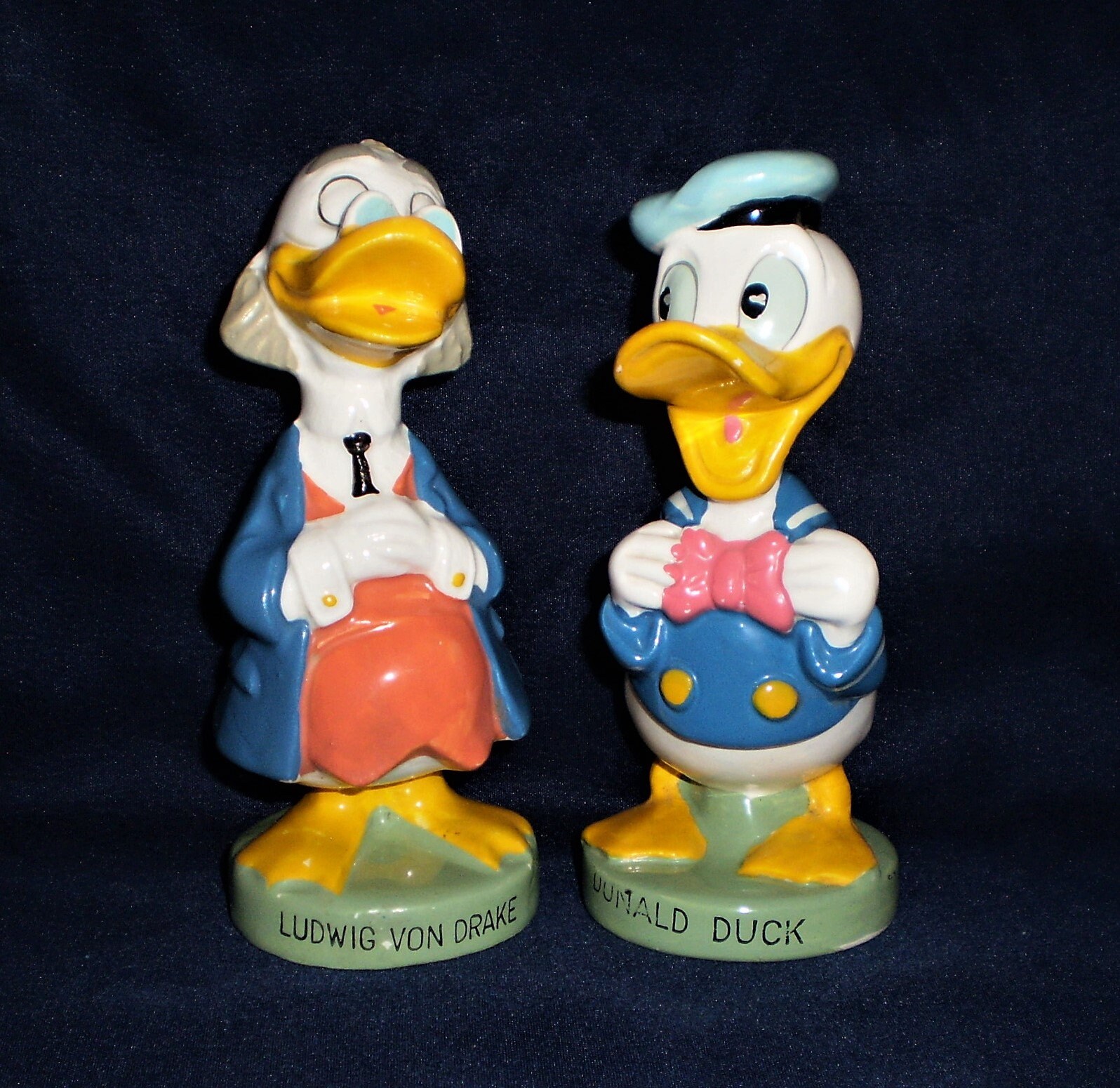 Disney Professor Ludwig Von Drake and Donald Duck Salt and Pepper