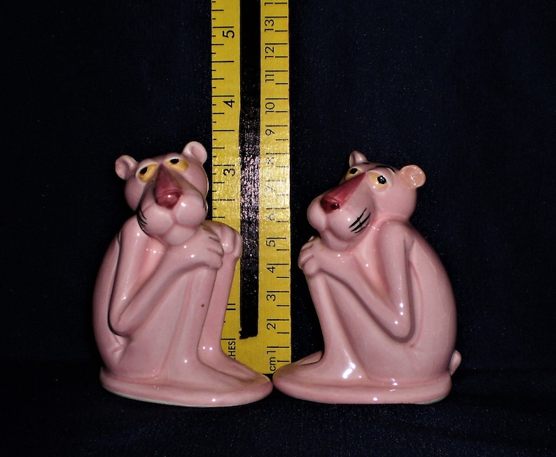 Vintage and Rare Pink Panther Salt and Pepper set image 1
