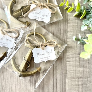 Anchor Bottle Opener Wedding Favor - Nautical Wedding Party Favor - Gold - Groom Gifts - Coast Guard Graduation - Cruise Ship - Nautical
