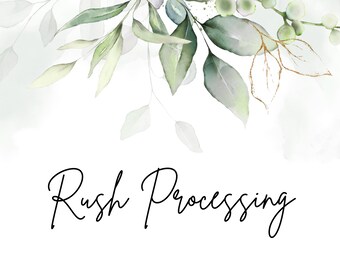 Rush Processing & UPS Second Day Air Shipping
