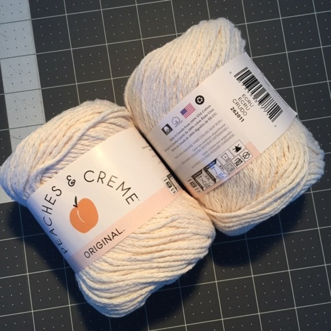 ONE Lot of 2 15 Peaches N Cream Yarn 240 Yds 5 Oz Total 100 Cotton