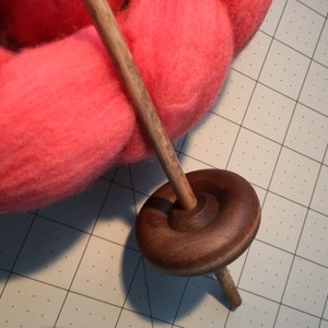 Drop ~ Spindle Spinning Bottom Whorl Walnut Finish for Yarn Wool Roving 11 inch  *