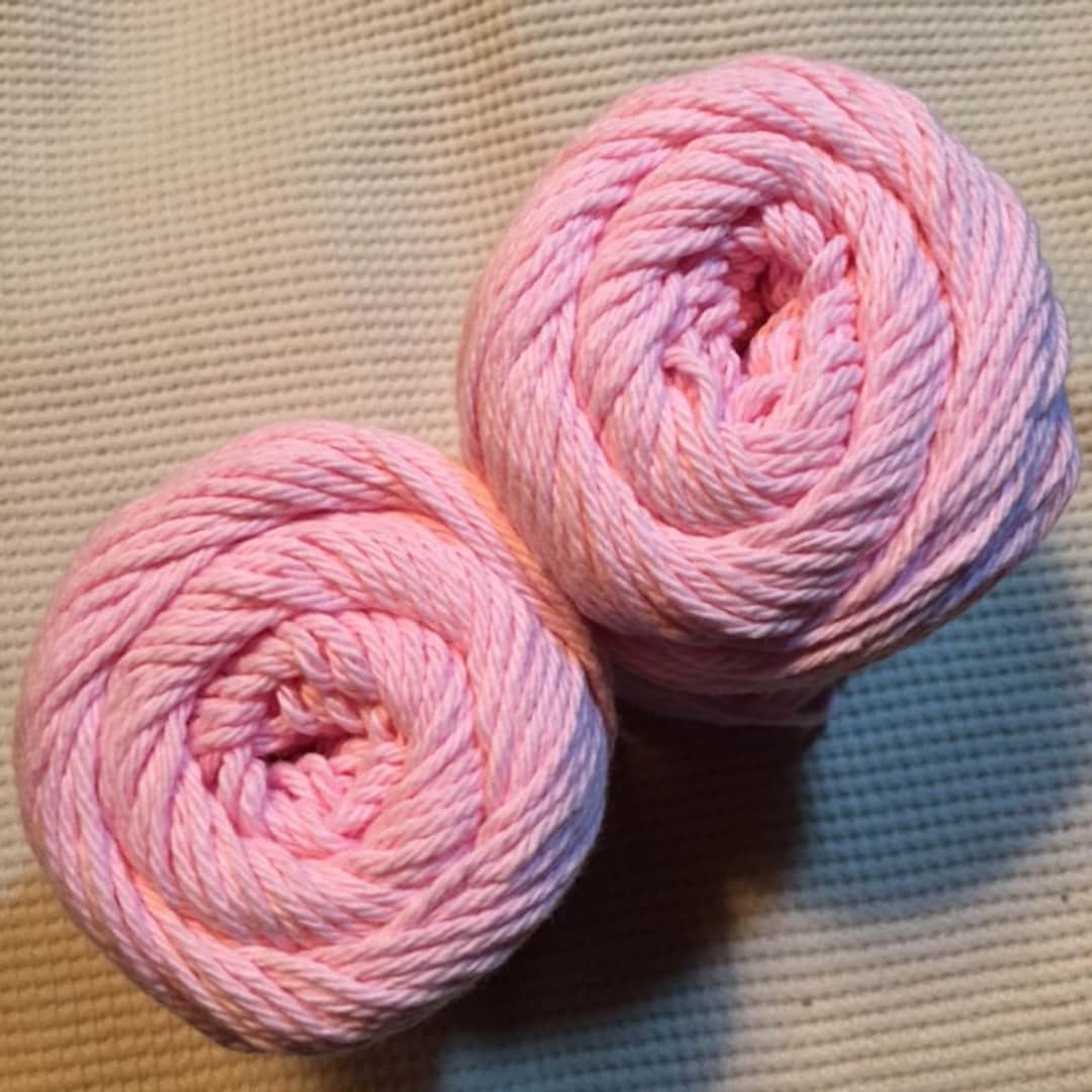 ONE Lot of 2 14 Peaches N Cream Yarn 240 Yds 5 Oz Total 100 Cotton