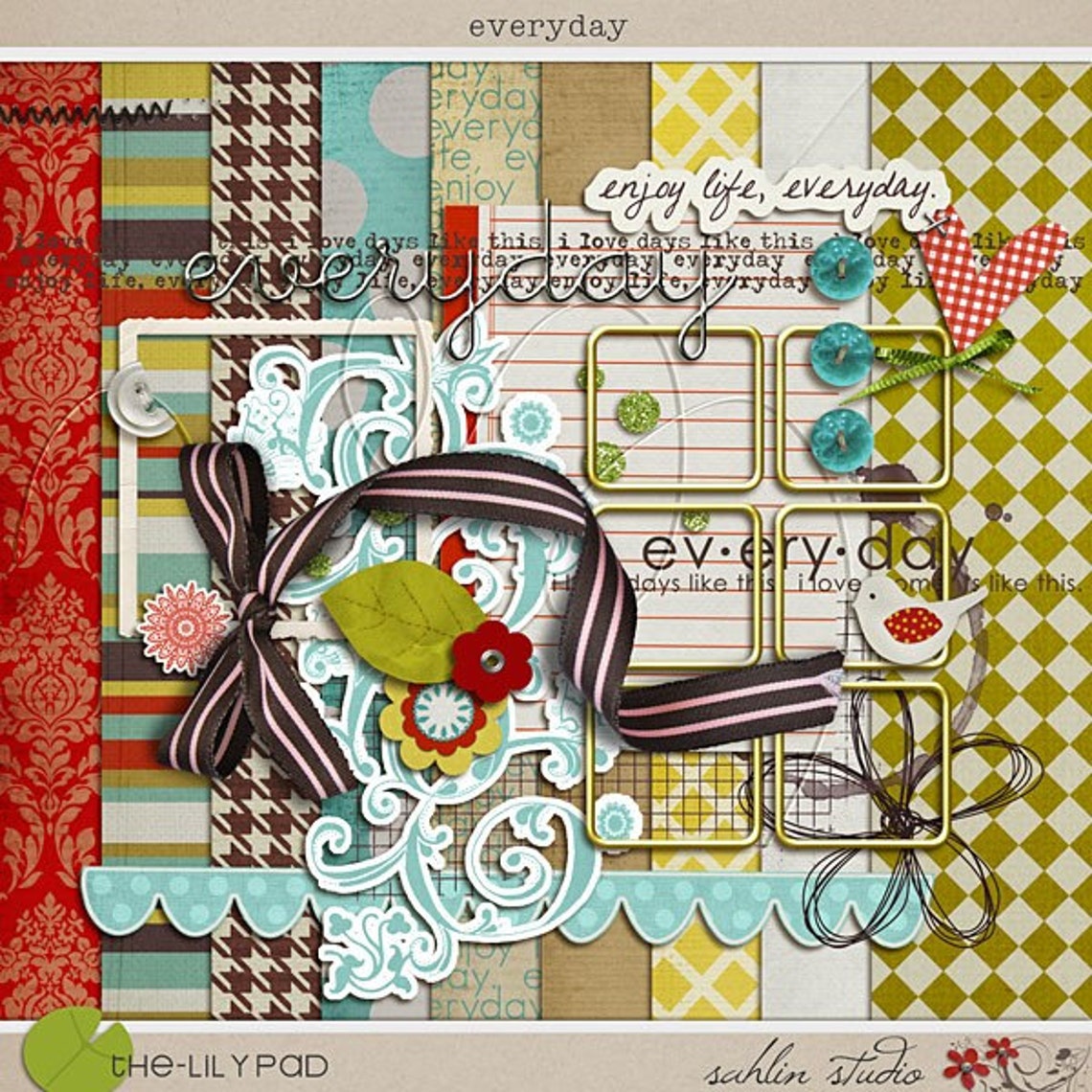 Everyday Digital Scrapbooking Kit for Fall Autumn 365 Etsy