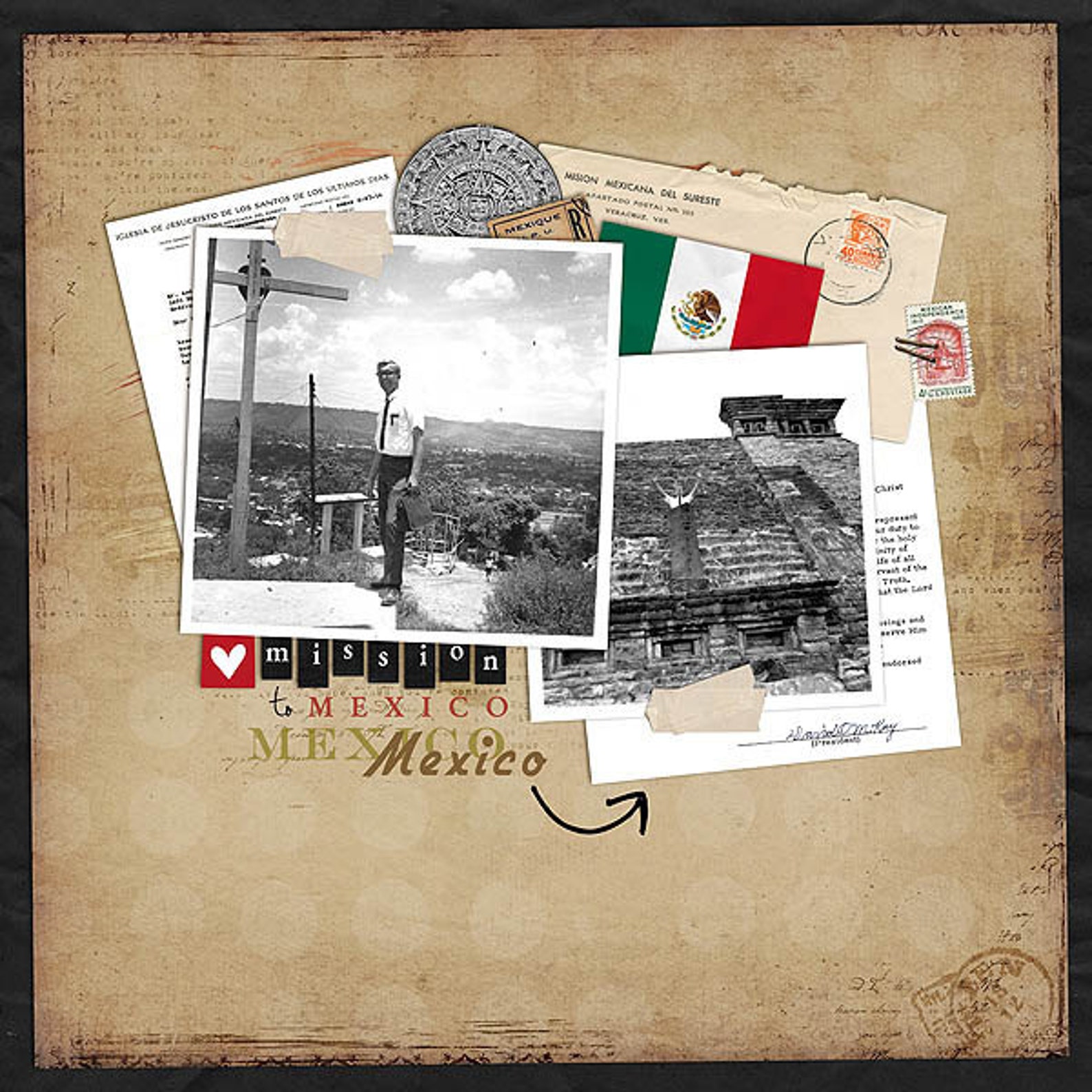 Taste of Mexico Digital Scrapbooking Kit for Travel Cinco Etsy