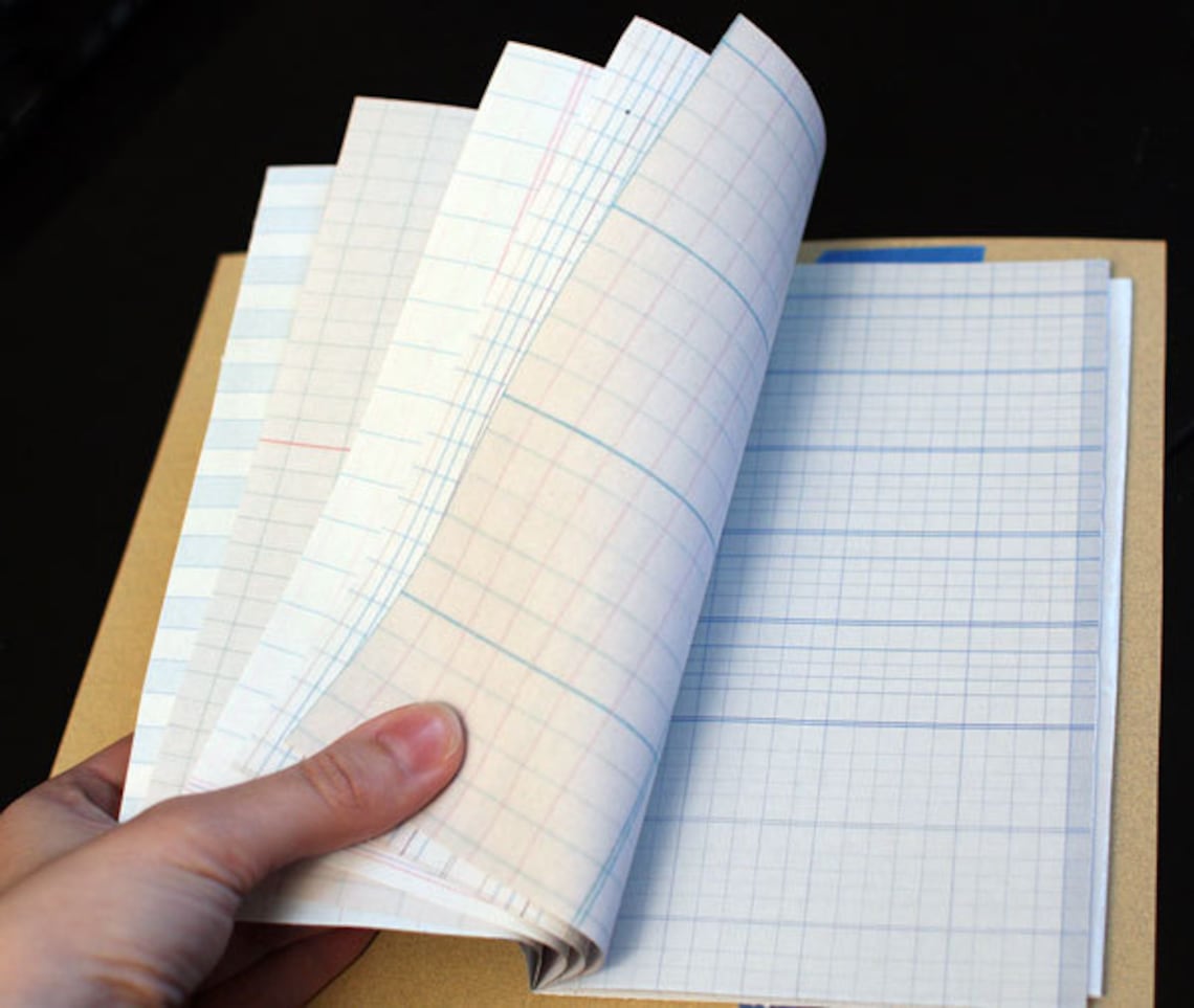 Ledger Papers Digital Scrapbooking for Vintage Heirloom Etsy