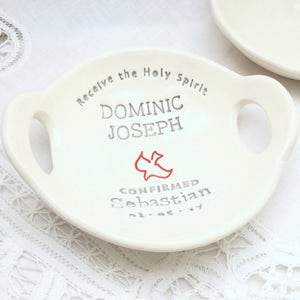 Confirmation Gifts for Girls Girls Confirmation Gifts Gift from Godparent Confirmation Gift from Parents Ceramic Jewelry Bowl image 6