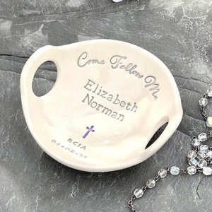 RCIA, Ceramic Rosary Holder, Catholic Gifts, Gift from Sponsor image 1