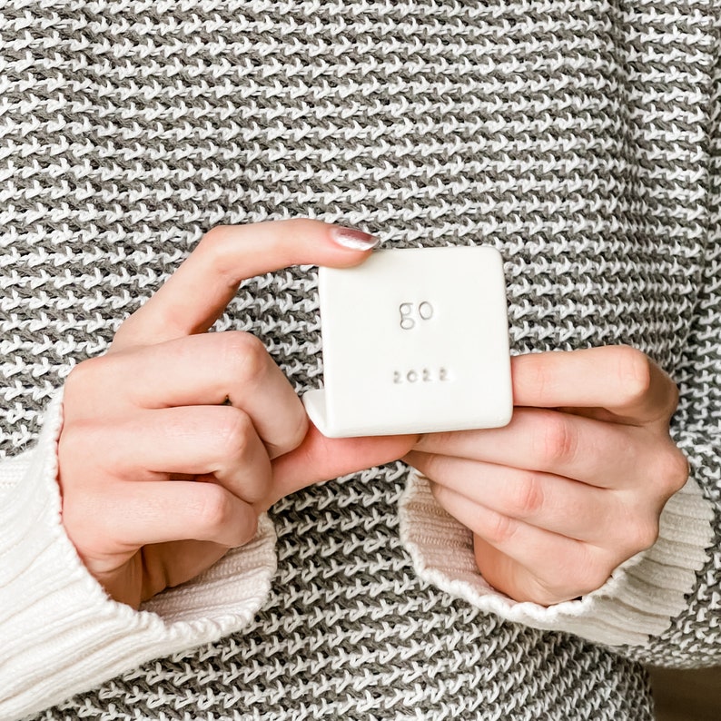 2023 Word of the Year Tile Hand Stamped Ceramic Word Tile - Etsy