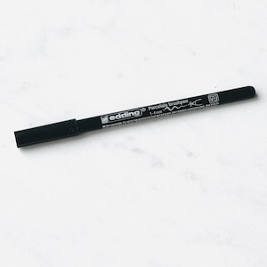Black Ceramic Pen, Fine Tip Ceramic Marker, Edding 4200 Porcelain Brush Pen – 1-4mm Tip – Single - Black, Wedding Platter Signing Pen