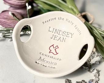 Confirmation Gifts for Girls | Girls Confirmation Gifts | Gift from Godparent | Confirmation Gift from Parents | Ceramic Jewelry Bowl