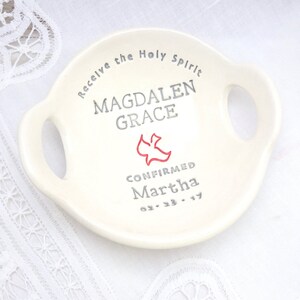 Confirmation Gifts for Girls Girls Confirmation Gifts Gift from Godparent Confirmation Gift from Parents Ceramic Jewelry Bowl image 5