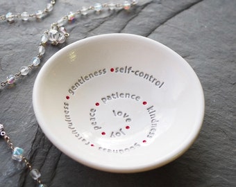 Fruits of the Holy Spirit Bowl, Confirmation Gifts for Boys, Girls Confirmation Gifts, Prayer Bowl, Rosary Bowl